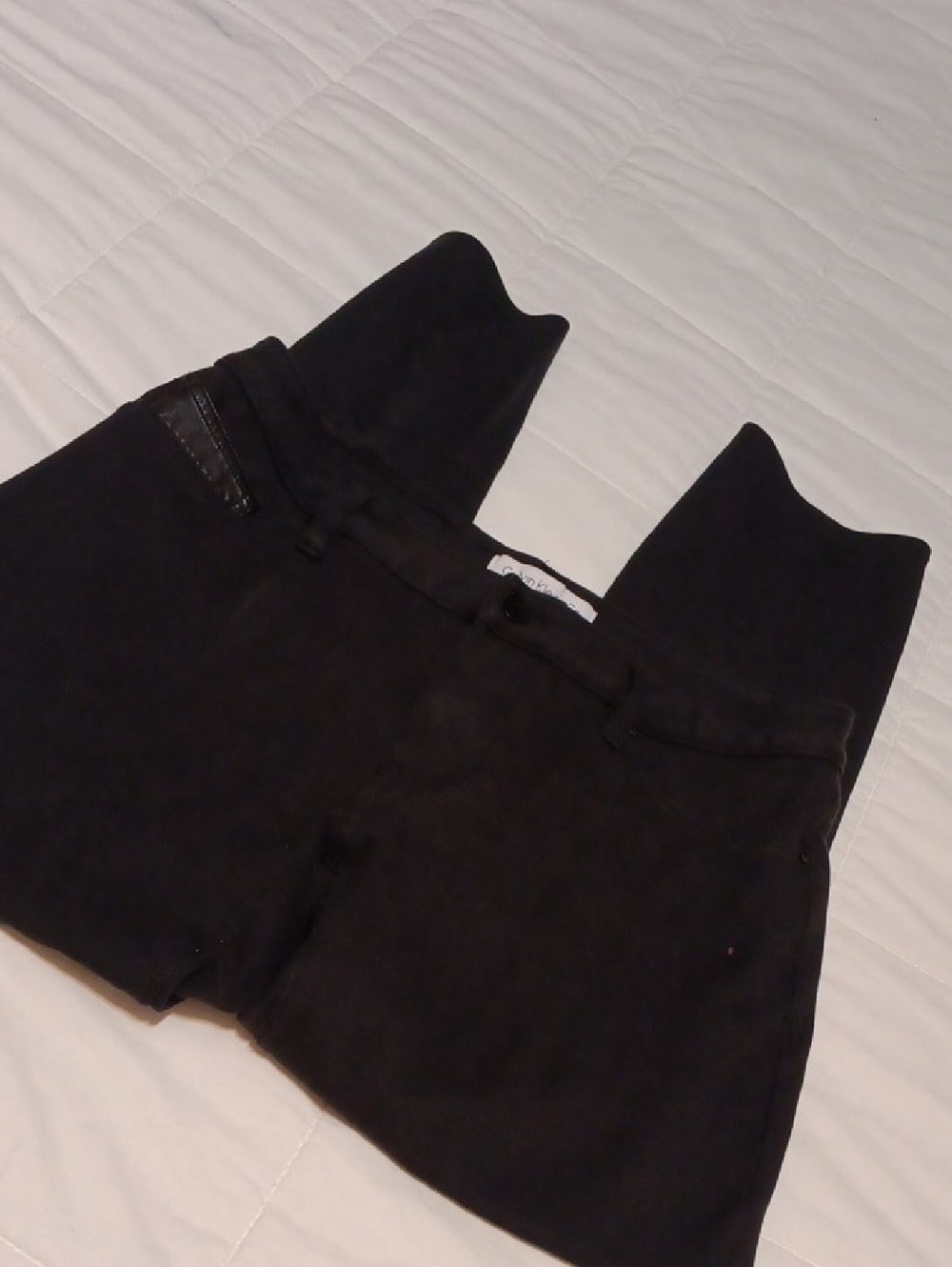 Calvin Klein & Co. Black Waistband Ankle Pants